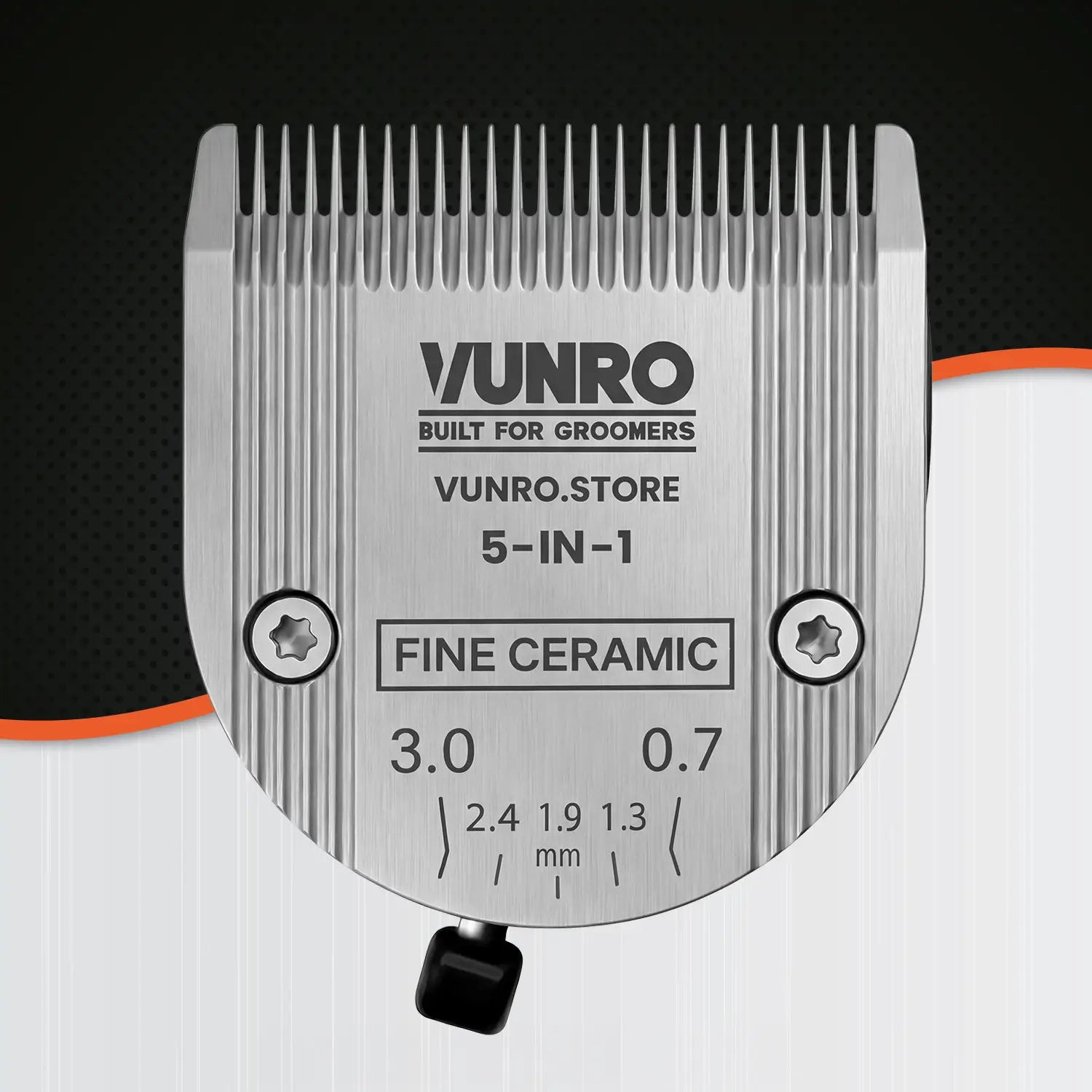 Adjustable Ceramic 5 in 1 Fine Dog Clipper Blade (0.7 mm - 3 mm) by VUNRO